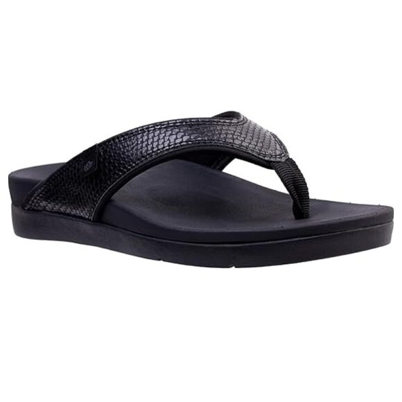 SPENCO Shoreline Snake Flip Flop Black Orthotic Sandal – Wmns 11 B - Picture 1 of 7
